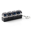 1PC Light up Keyboard Keychain Stress Relief Clickable LED Button Toy for People with Anxiety Office Desk Accessory